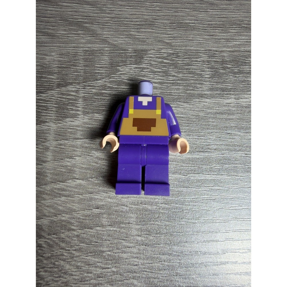 LEGO Minecraft Alex Minifigure Purple Shirt Overalls Missing Head & Gear